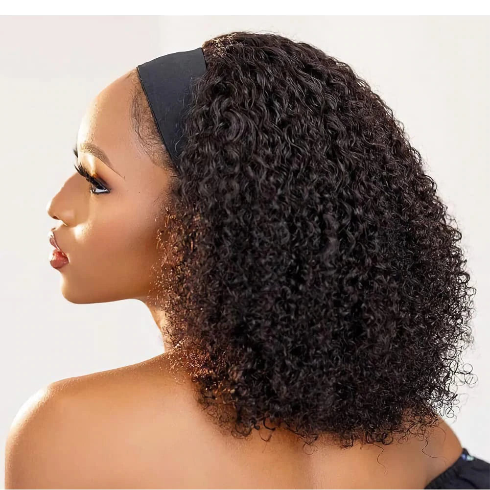 Bandana wig ultra confortable afro curly humain 100% naturel