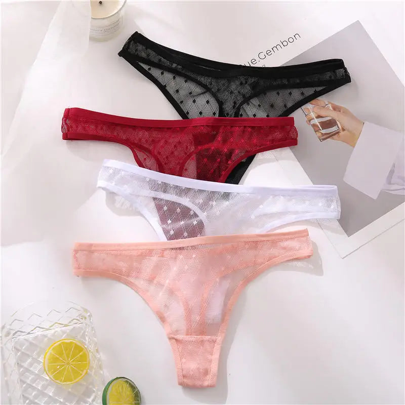 Bikini transparent à pois