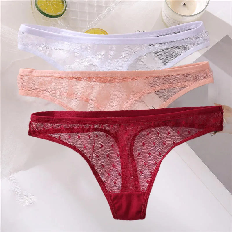 Bikini transparent à pois