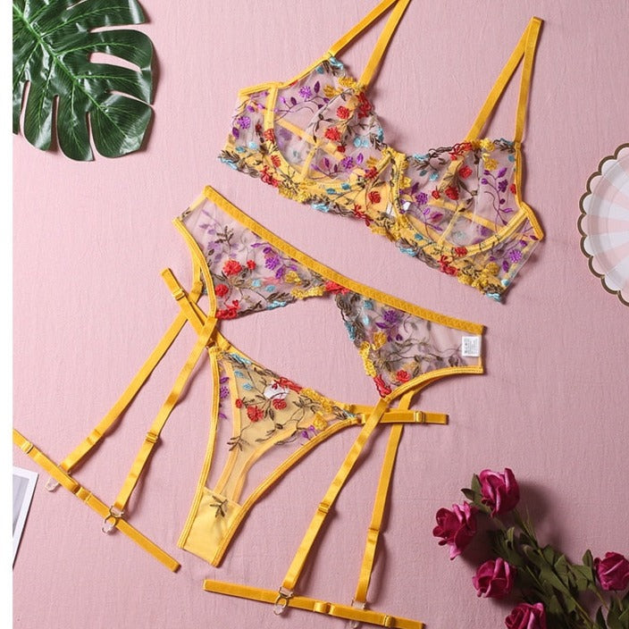 Ensemble lingerie floral