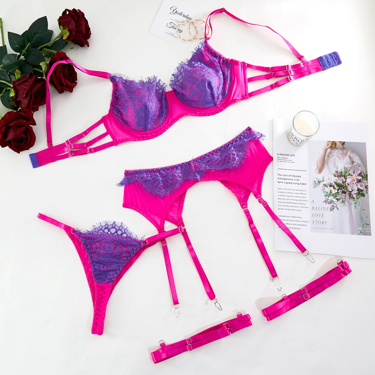 Ensemble lingerie 3pcs