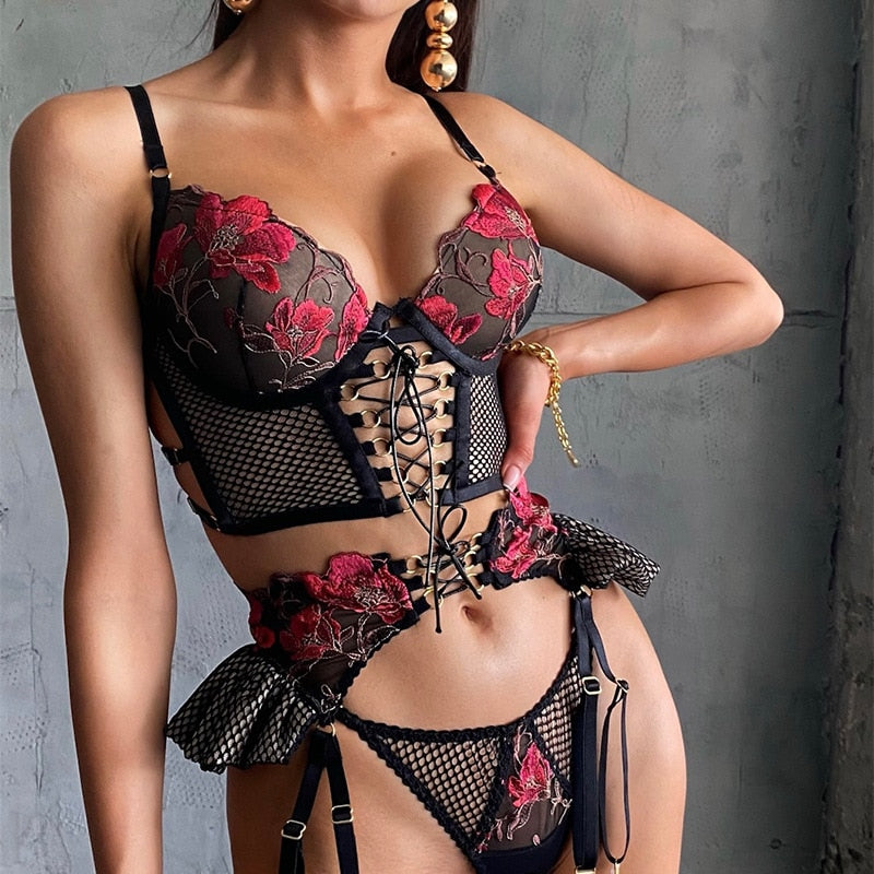 Ensemble lingerie 3pcs-Velonjara-Secret
