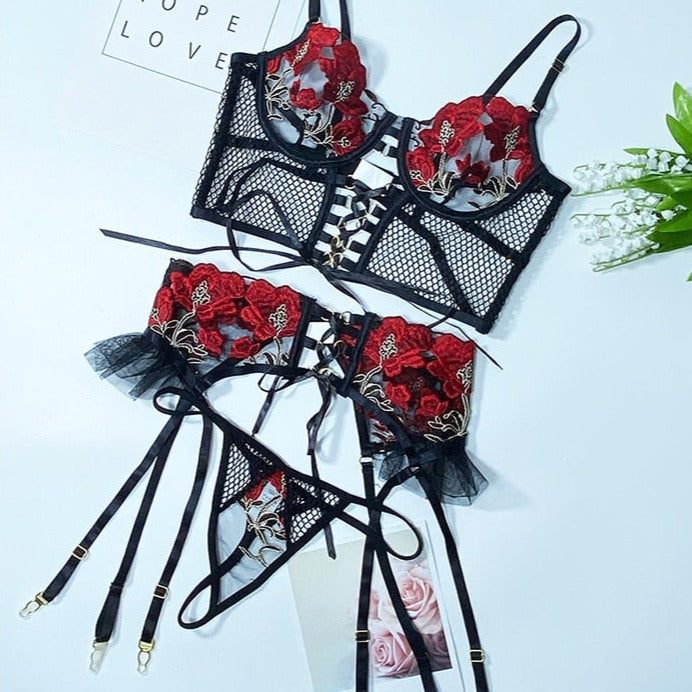 Ensemble lingerie 3pcs-Velonjara-Secret