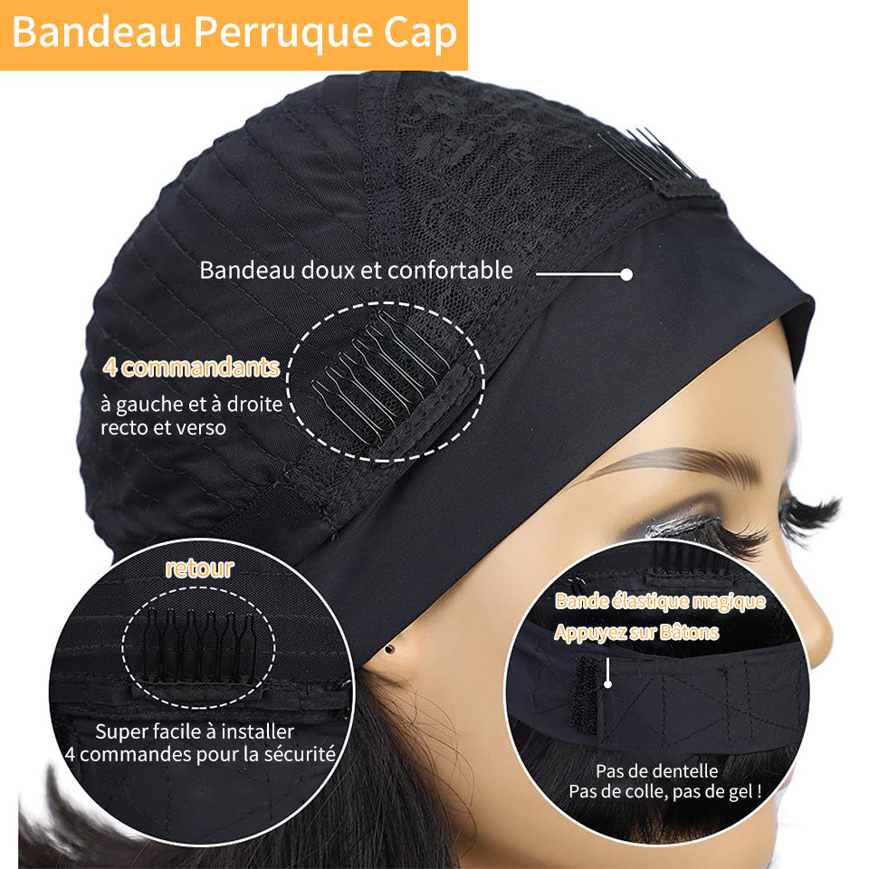 Bandana wig ultra confortable afro curly humain 100% naturel