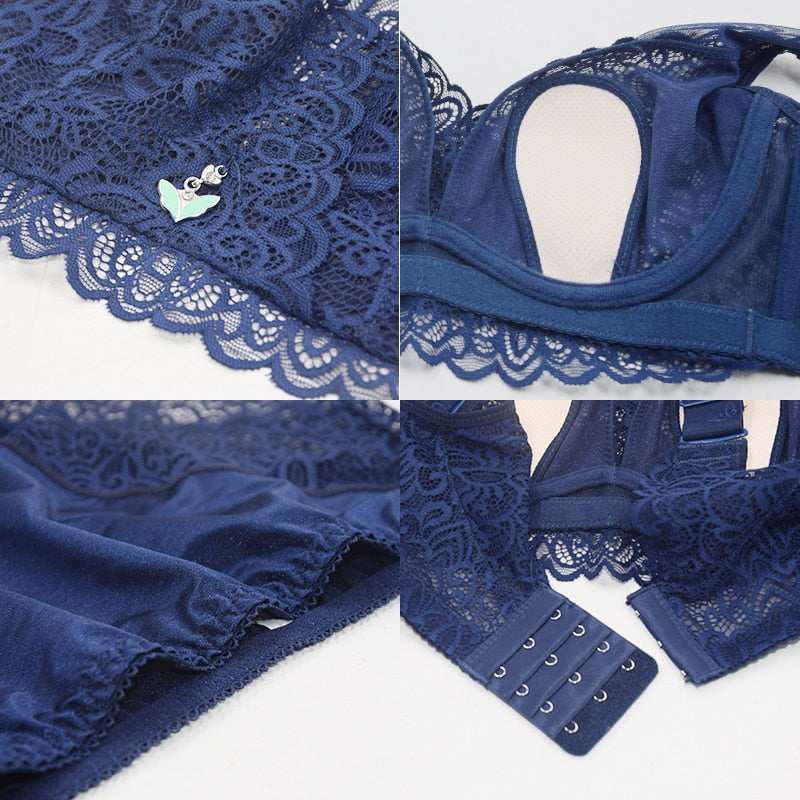 Ultra thin lace bra sexy plus size Lingerie-Avenue