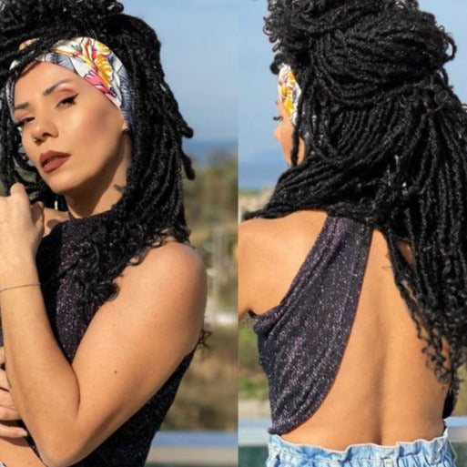 Perruque avec dreadlock longues et douces