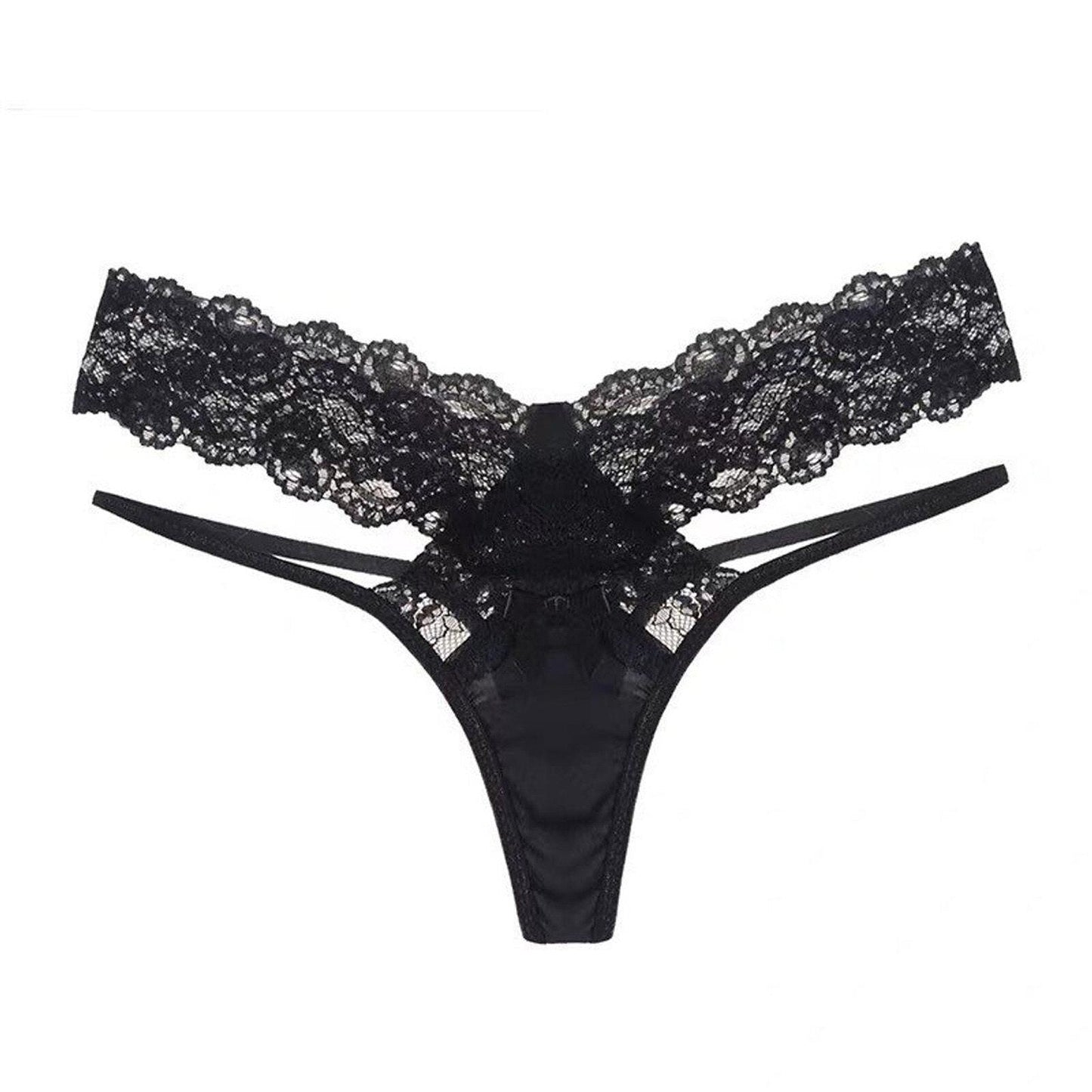 String en V avec motifs dentelle
