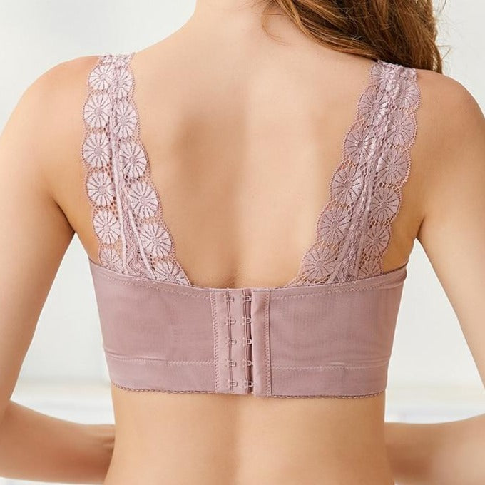 Lace wireless bra hollow C D E cup Lingerie-Avenue