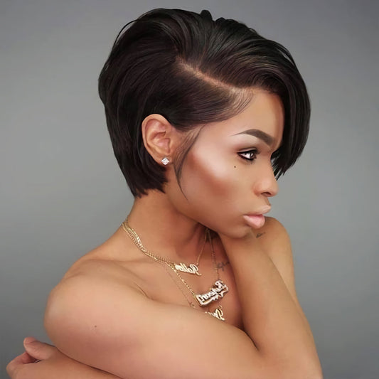 Sogreat-Perruque Bob naturelle courte